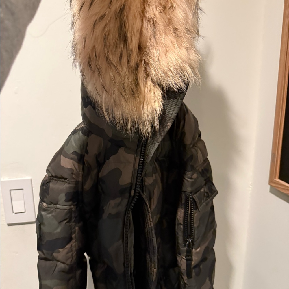 SAM. Kids Camouflage Jacket with Fur Hood. Amazing condition